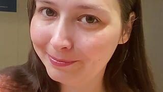 Shower stall session and I cum…maybe twice?