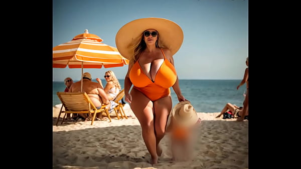 Thick BBW mom running 2 (AI generated)