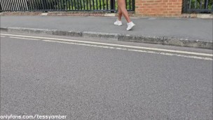 Upskirt No Panties on the Street and Taking a Stranger Home to Fuck