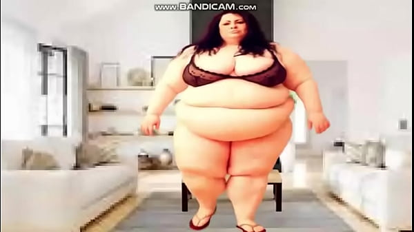 Over 350# HUGE pretty Big-titted White Brunette Jiggles all her fat for you (Solo, AI-Generated, a040322a)