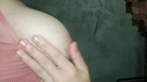 Sucking my big natural boobs and biting my big hard nipples