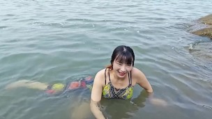 【ノーブラ】海水ちくぽちチャレンジ🌊透けてはいけない… 노브라,人妻,熟女,日本人,無修正,素人,個撮,個人撮影,ちくぽち,ヌード,野外露出,屋外,オナニー