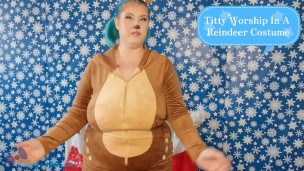 *** TRAILER ONLY *** Titty Worship In A Reindeer Costume – Solo Girl