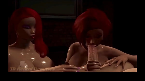 3D AI HQ 2 Redheads Big tits Breast Expansion POV sex w/ Sound added
