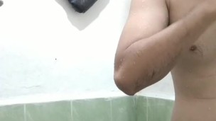 Showering and Romantic Making Love Full Homemade