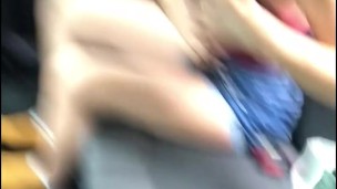 Caleña combs her hair and changes her clothes in the back seat of the Uber