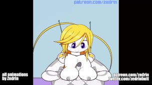 Gif Compilation – Monster Girls, Robot Girls, Breast Expansion (animations by Zedrin)