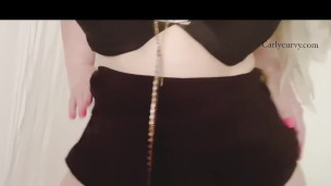 Seductive hips dancing then showing tits and pussy!