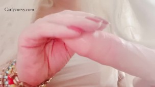 The many bracelets dildo jerk off!