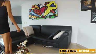 Big tits Latin girl fucks big dick guy at the casting after perfect blowjob