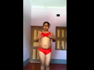 Hot Indian girl in nighty stripping