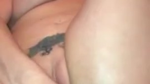 Blonde milf takes huge dildo in wet pussy