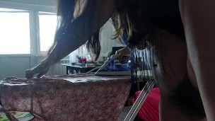 Sexy brunette mom, big ass. Hot Latina with hairy pussy, big tits, big nipples