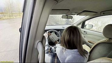 she surprised me while jerking off in my car