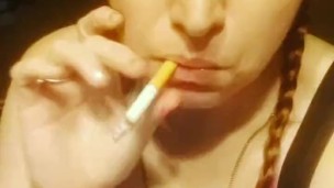 Sexy redhead smoking fetish teaser