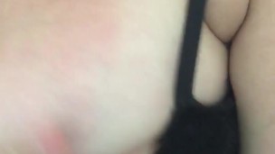 So horny had to squeeze my tits