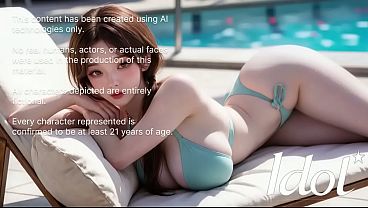 The hot Korean babe didn’t refuse to get acquainted by the pool… Her soft big breasts and hot mouth are something! [AI]