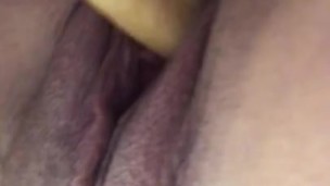Horny hiding playing with my pussy