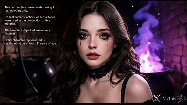I fucked a witch with huge saggy tits and a big ass in a cave! She was such a slut and fucked so hard that her mascara ran down her face and ruined her makeup!! [AI]