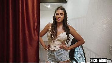Big tits Gizelle Blanco offers her tight pussy instead of small sex toy